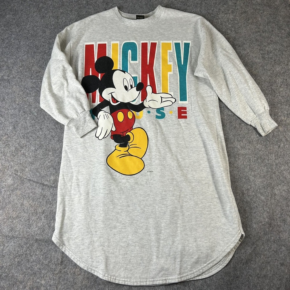 Vintage Mickey Mouse Unlimited Dress Womens Medium Sweatshirt‎ Disney Multicolor